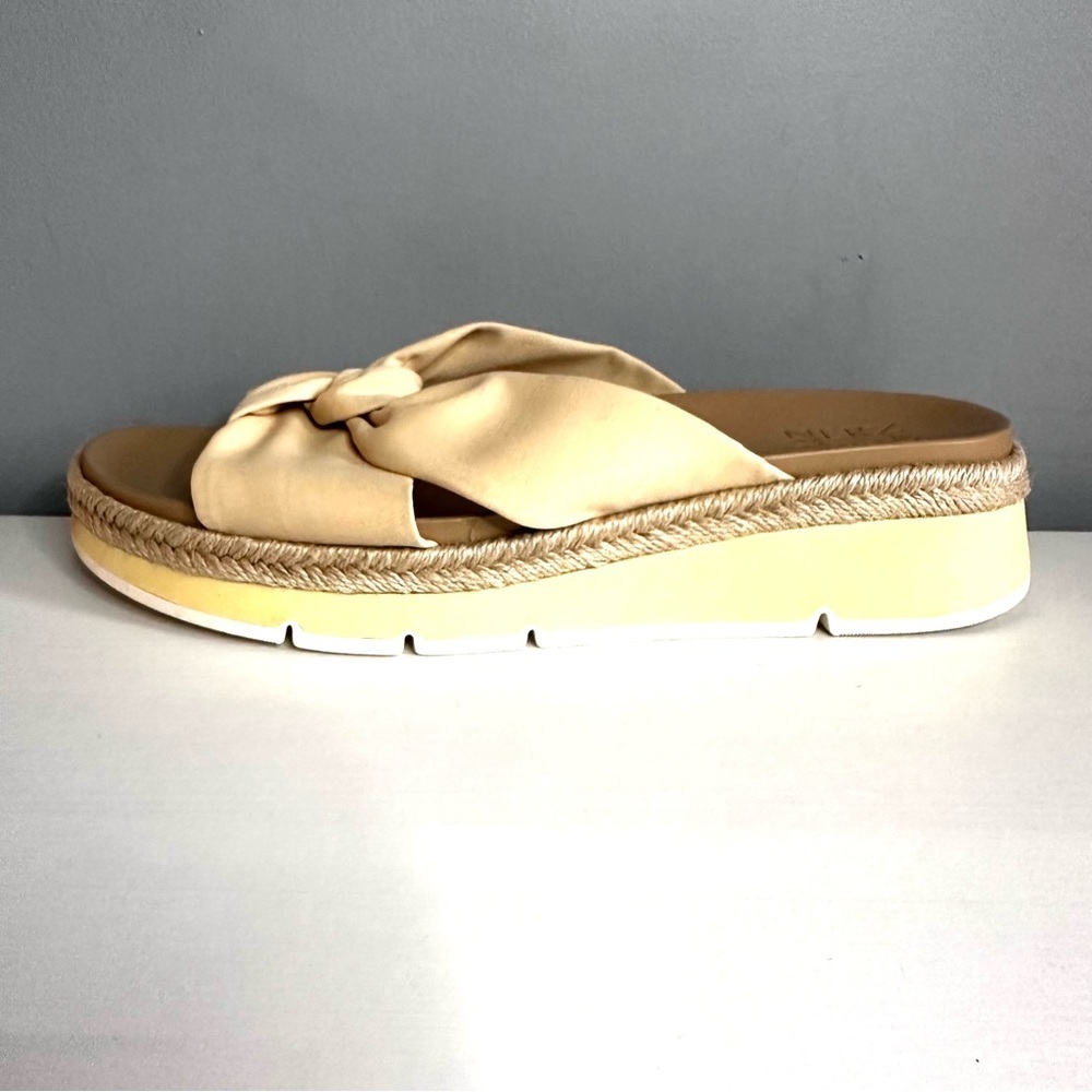 Naturalizer Dayana Cream Platform Slip On Mule Sandals Size 9.5 Jute Edge EUC - Picture 6 of 12